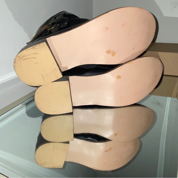 Black Vegan Leather Moto Boots with Rivets & Straps by Lala Ikai 👢 - Picture 8 of 9